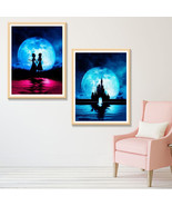 5D Diamond Painting Shadow Moon Mickey Mouse Embroidery Cross Stitch DIY... - £7.43 GBP