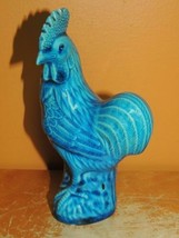 Chinese Mud Chicken 6&quot;+ turquoise / cyan marked China Mudman Antique c19... - $33.74