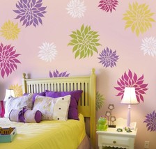 Flower Stencil Dahlia Grande MED -Reusable wall stencils Better than wall decals - £29.30 GBP