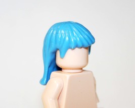 Blue Medium Hair Piece For Minifigure Fast Shipping - $2.89