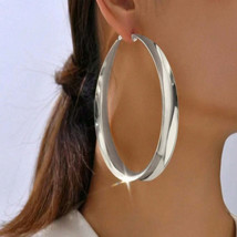 Chic Oversized Minimalist Hoop Earrings for Women - $59.55