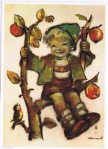 Germany Postcard Hummel Boy In Apple Tree - £2.25 GBP
