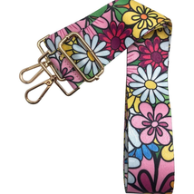 Colorful Daisy Flower Floral Cottage Adjustable Crossbody Bag Purse Guit... - £19.46 GBP