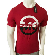Nwt Michael Kors Msrp $58.99 Men&#39;s Red Crew Neck Short Sleeve T-SHIRT Size L - £23.29 GBP