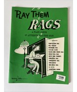 1961 PLAY THEM RAGS 13 AUTHENTIC RAG-TIME PIANO SOLOS Sheet Music SONGBOOK - €17,10 EUR
