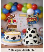 Personalized Toy Story Cowboy Cake Topper, Custom Name Age Birthday Deco... - $12.00
