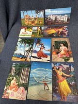 lot of 10 TAHITIAN DANCER Hula Dancer WAIKIKI Hawaii Chrome Vintage Post... - $21.78