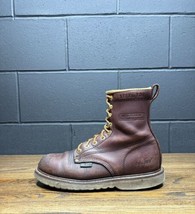 Vintage AD TEC Brown Leather 9” Steel Toe Work Boots Men’s 8.5 1312 - $49.96