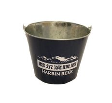 5qt Metal Beer Bucket 2 Sided Print (Harbin Beer) (1 Scratch 2nd Picture) - £19.62 GBP