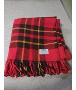 Vtg Faribo Faribault Red Wool Buffalo Plaid  Stadium Blanket Converts Po... - $36.70 CAD