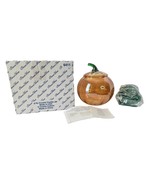 Vtg Princess House 6411 Crystal Cookie Jar Orange Glass Pumpkin Canister... - £55.63 GBP