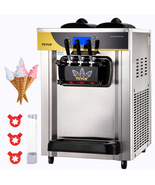 VEVOR Commercial Ice Cream Machine, 22-30 L/H Yield, 2200W, with 2 x 6 L Hopper - $1,211.90