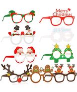 HOWAF 27pcs Christmas Paper Glasses Santa Snowman Gingerbread Kids - €9,77 EUR