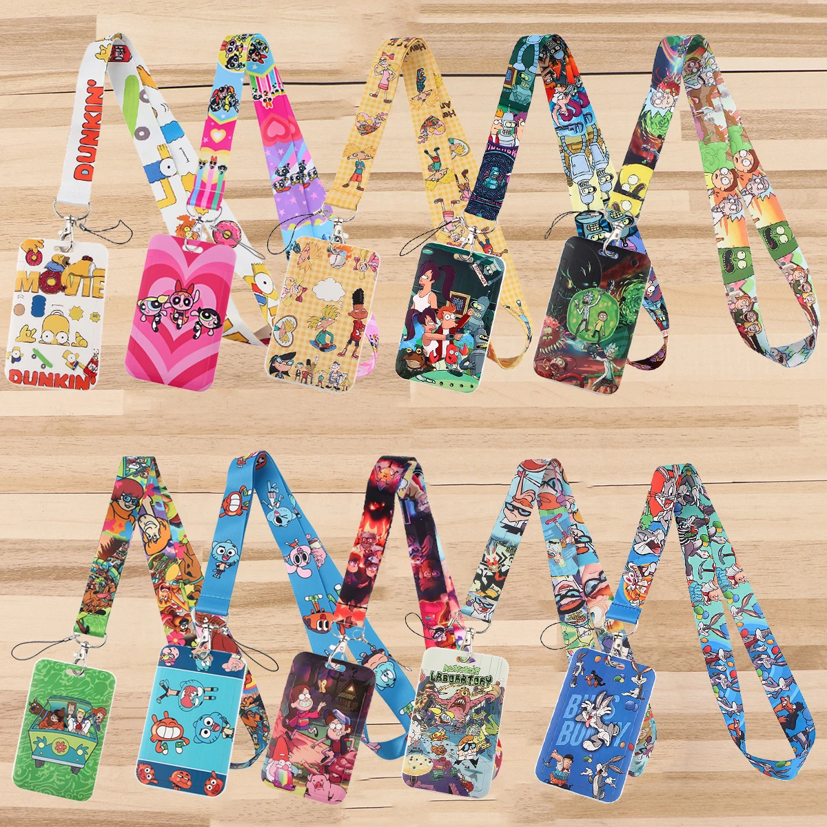 Cute Things Lanyards Cartoon Neck Strap Lanyards ID Badge Holder Keychain Key - £8.57 GBP