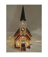Heartland Valley Village Deluxe Porcelain Lighted House Church In Origin... - $39.57