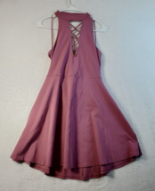 Express Fit &amp; Flare Dress Womens Size Medium Purple Spaghetti Strap Halter Neck - £17.88 GBP