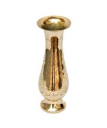 Vase Metal Flower Vase Gold Finish Brass Vase Pot Home Decor Office Deco... - $75.69