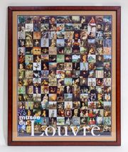 1993 musee du Louvre of Paris Souvenir Poster Framed Gorgeous! - $626.18