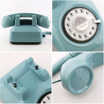 Retro Rotary Telephone Old Fashioned Vintage Home Phone With Mechanical Ringer - £54.59 GBP