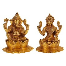 Laxmi ganesh statue ganesha brass Ganpati Height 5 Inches - £176.98 GBP