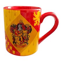 Harry Potter Gryffindor Crest Ceramic Mug 14 oz Wizarding World Silver B... - $11.70