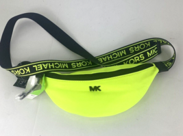 New Michael Kors Neon Yellow Fanny Bag Waist Belt Sling Black Zip  B2C - £79.43 GBP