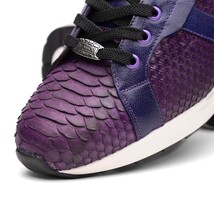 sueded Snake and classic calfskin fashion sneaker Shoes Verona Purple image 3
