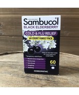 Sambucol Black Elderberry Cold &amp; Flu Relief 60 Quick Dissolve Tablet - E... - $20.50 CAD