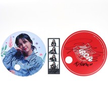 AOA Hye Jeong 2 Fans + Bookmark Set Signed Autographed Goods K-Pop - $84.15