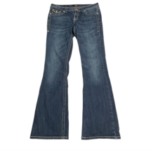 a.n.a Women&#39;s Jeans Stretch Embroidered Bling Flap Pocket Bootcut Size 3... - $15.99