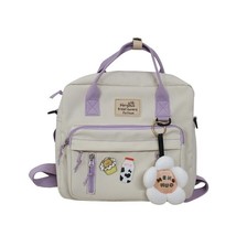 Women Backpack Canvas Small Mini Backpack Women Bag For School Girl  Flower Back - £54.33 GBP