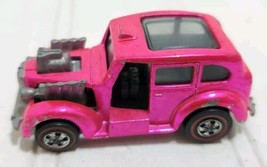 Redline Hot Wheels Chrome-Like Hot Pink Cockney Cab All Orig. Good Glass, Decal - £252.54 GBP