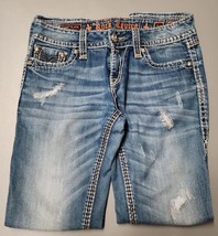 Women&#39;s Rock Revival Denisa Skinny Distressed Jeans Buckle Exclusive Siz... - £34.69 GBP