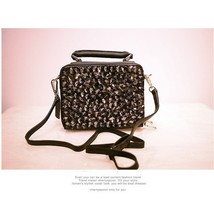  Fashion s Women Handbag Female Rhinestone Shoulder Bag Ladies Chain Black Leath - £81.81 GBP