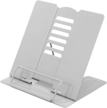 Adjustable Cookbook Documents Stand And Textbook Holder For Desk Grey Bookstand - £11.74 GBP