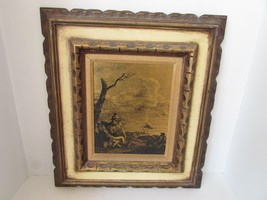 VTG ALEX S SERIGRAPH FRAMED ANDREW KOLB &amp; SON WOMAN ON HORSE BLACK GOLD ... - $815.68 MXN