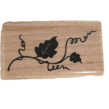 Stampin Up Small Ivy Leaf Branch Rubber Stamp Fast N Fun for Fall Season 1994 - £3.14 GBP