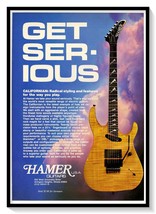 Hamer Californian Guitar Get Serious Ad Vintage 1989 Magazine Advertisement - £7.75 GBP
