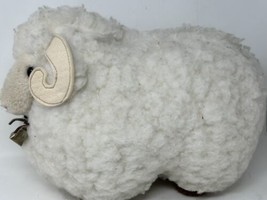 White Sheep Ram 13&quot; Plush Animal - Stuffed Thick - VINTAGE - £79.34 GBP