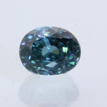 Dark Windex Blue Zircon Oval 6.1x5mm Cambodian Heat Only Gemstone 1.57 carat - £33.59 GBP