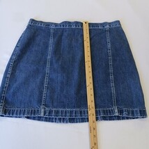 Venezia Jeans Women’s Blue Denim Mini Skirt Measured Waist 36" image 6