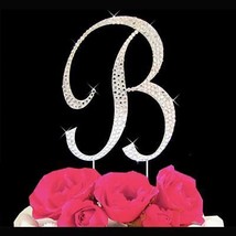 Monogram Cake Jewelry Toppers Rhinestone Design Alphabet and Numbers New - £4.76 GBP+