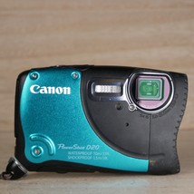 Canon PowerShot D20 12.1MP Waterproof camera Blue *AS IS* NO Power parts - $19.75