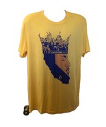 LA Lakers NBA Basketball Lebron James Yellow Men's Unisex T-Shirt XL Purehoop - $28.71