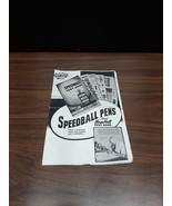 Speedball Pens Tips Advertising Flyer Booklet 1950s Calligraphy Ink Old - $9.49