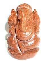 Lord Ganesha Idol in Glittering Sunstone - 101 gms - $89.10 Lord Ganesha Idol in Glittering Sunstone - 101 gms - $89.10