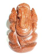 Lord Ganesha Idol in Glittering Sunstone - 101 gms - $125.49 CAD