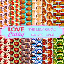 The lion king 1, Digital Paper, Vector .AI, JPEG, Printable, Instant Download - £2.20 GBP