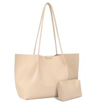 ZFZGFRCS Faux Leather Tote Bag Large Beige Handbag with Wallet - $75.29 MXN ZFZGFRCS Faux Leather Tote Bag Large Beige Handbag with Wallet - $75.29 MXN