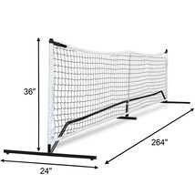22FT Durable Pickleball Tennis Net W/Stand &amp; Net &amp;Carry Bag Steel Poles ... - $77.99